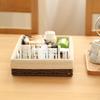 Woven Basket ,Rectangular Organizer Bin ,Cloth Lining ,Desktop Sundries Organizer, Handmade Storage