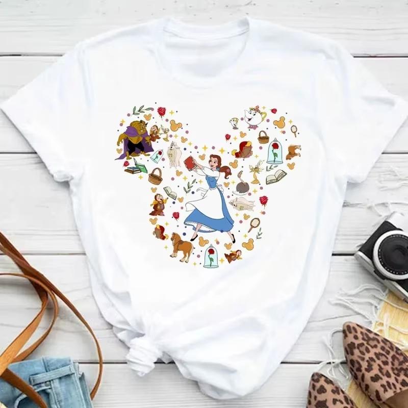Disney Mulan Princess Printed Tshirt Cute Mickey T Shirt Summer Unisex Casual Short Sleeved Streetwear Tshirts Harajuku Clothes