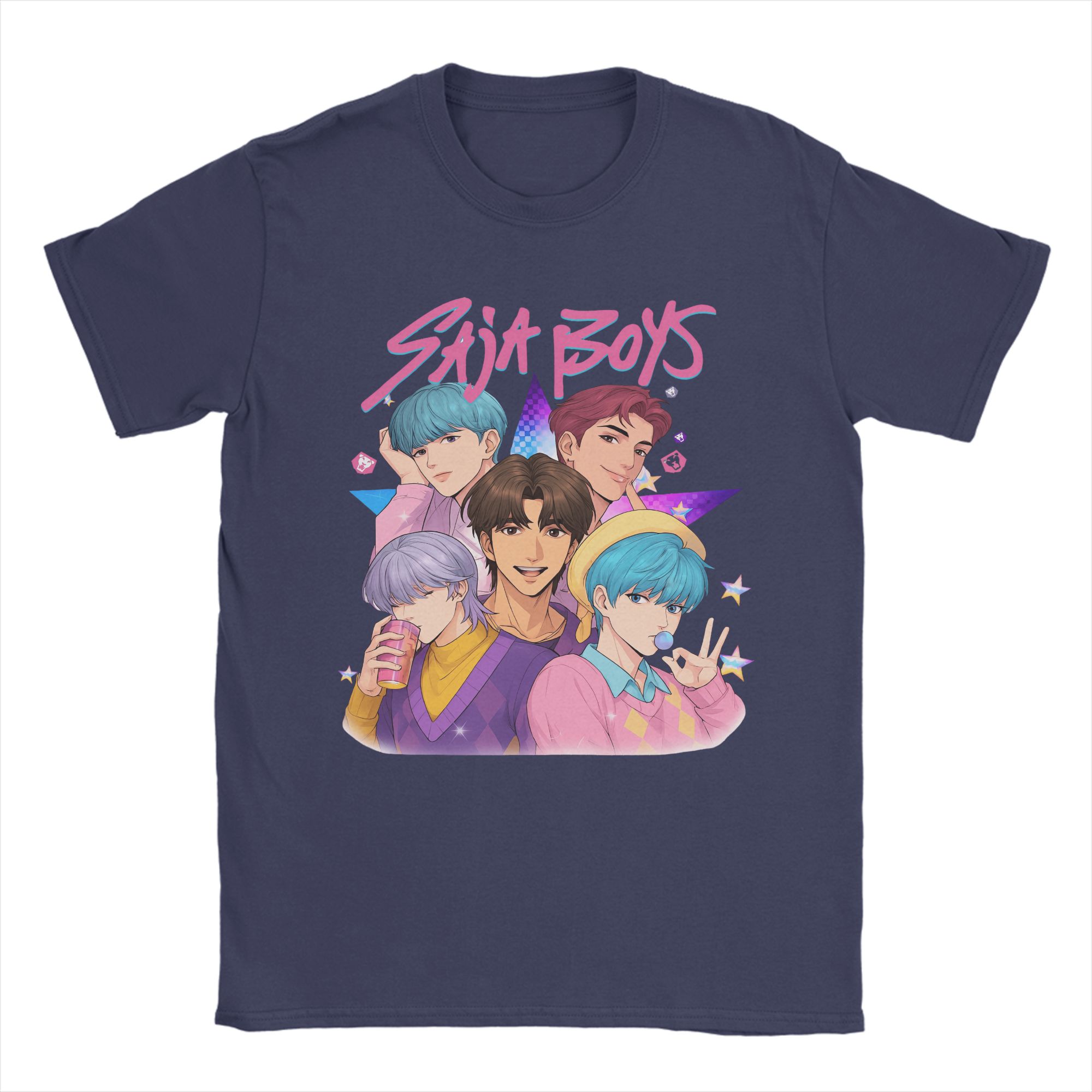 

SAJA Boys Jinu Mystery Abby Romance Baby Kpop Demon Hunters T Shirt Summer Fashion T Shirts Men Cotton Crew Neck Oversize Tops 4XL