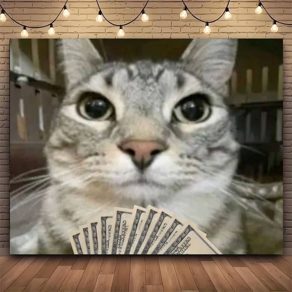 

Funny Cat Meme Tapestry Print Large Tapestry Wall Hanging Wall Tapestry Decor Living Room Bedroom Home 74x94cm(29x37in)