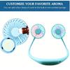 USB Rechargeable Mini Sport 3-Speed Adjustable Neck Dual Fan For Home Office Outdoor Travel Portable Hanging Neck Fan For Summer
