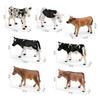 Delightful Farm Pvc Animal Figurines Black Spotted Dairy Cow Yellow Cow Jersey Calf Toys