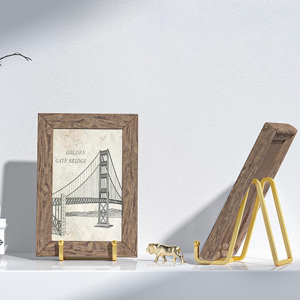 Pack of 2 Elegant Sturdy Iron Easel Display Stands for Photos And Decorative Plates In Bibranting Color Designs