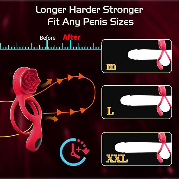 9 Vibrations Male Couple Sex Toy Vibrating Cock Ring Clitoral Stimulator Testicle Massager Penis Ring Vibrator Couples Sex Toys for Men Women