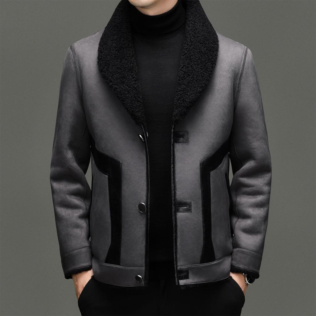 Men's Double-sided Sherpa Fleece Jacket 2025 - Winter Casual Mid-aged & Young Style, Thick and Warm Outerwear