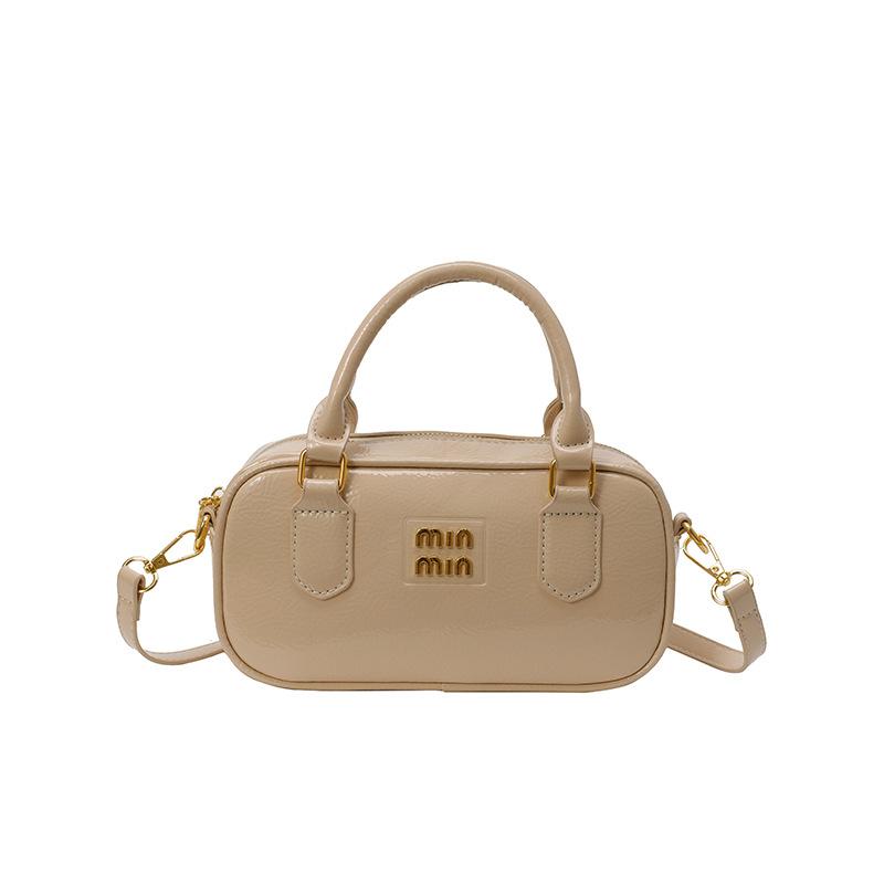 

Трендовая простая высококачественная портативная маленькая квадратная сумка из масляной восковой кожи, повседневная универсальная женская сумка-мессенджер для поездок на работу, легкая роскошь хаки