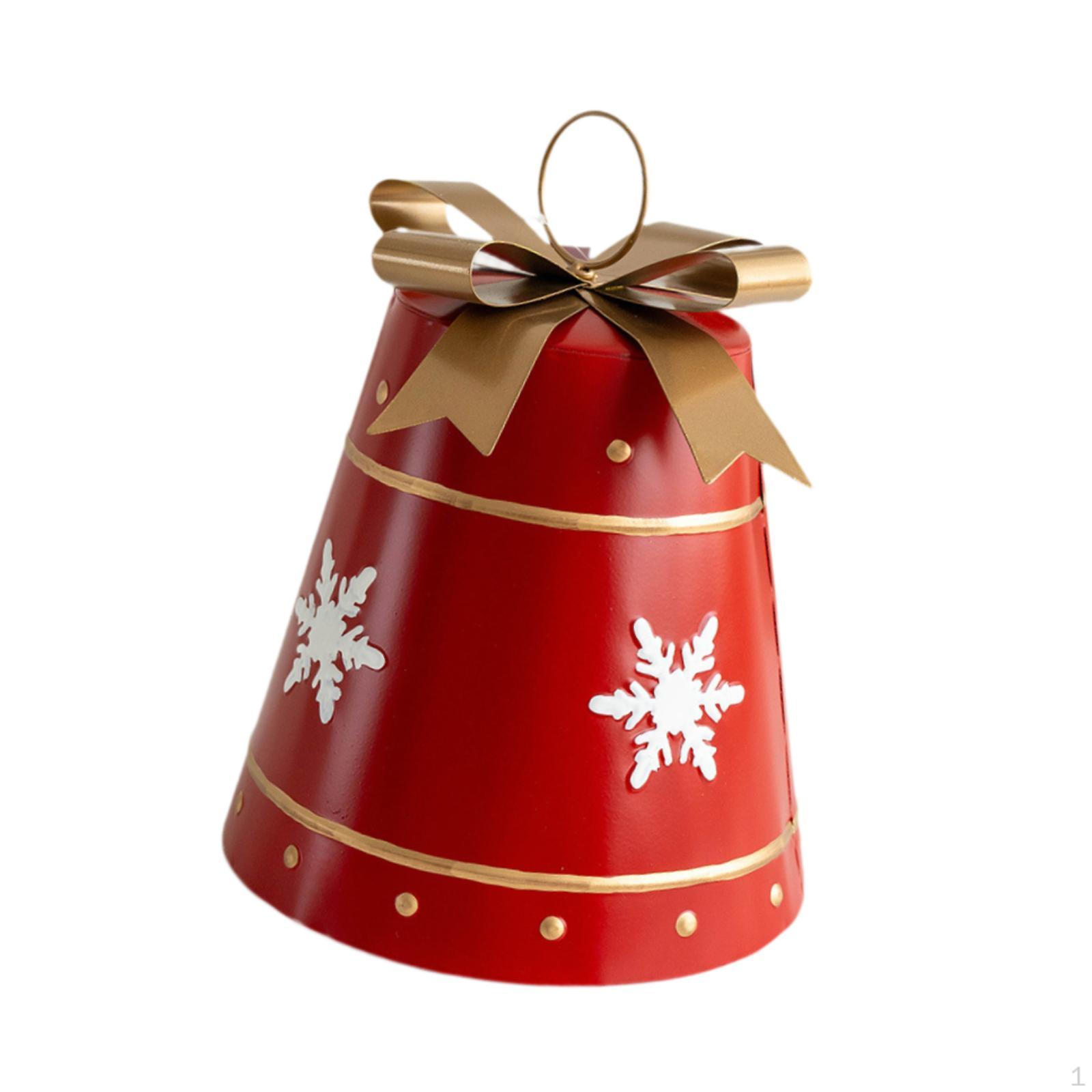 

Украшение в виде рождественского колокольчика из железа 21,5x28 см, многоцелевое, для подвешивания в гостиной или демонстрации на