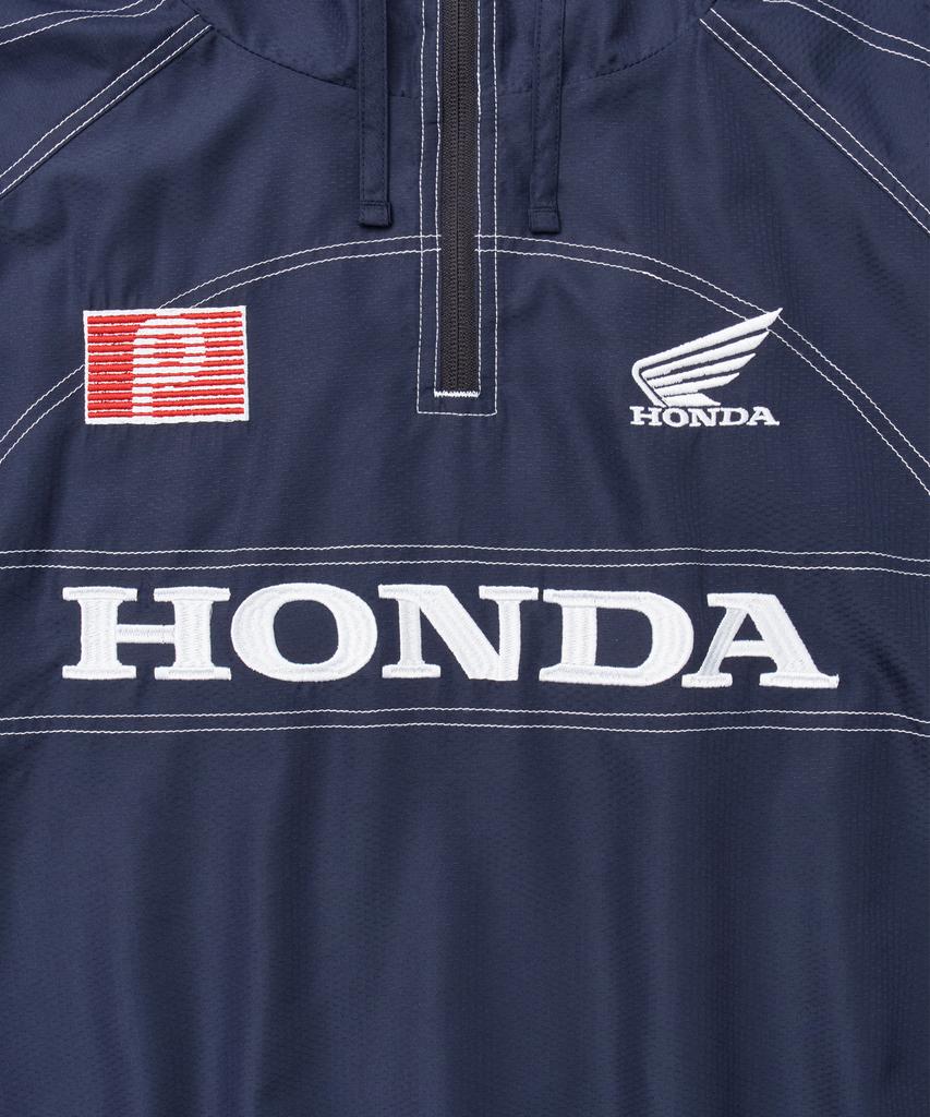 PHYPS MOTORCYCLE Ripstop Hooded Soccer Anorak Navy