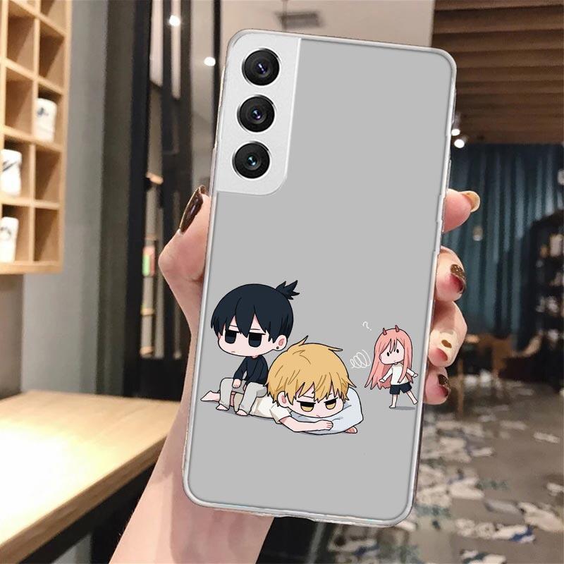 C-Chainsaw Mans Cute Soft Phone Case For Samsung Galaxy S24 S25 S23 S22 Ultra S21 Plus S20 FE S10 + S10E S25Ultra Pattern Capa