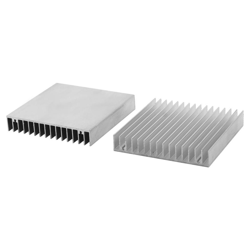 Uxcell Aluminum Heatsink, Heat Dissipation, 100mm X 100mm X 18mm, 2-Pack