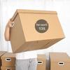 Grande boîte de rangement en papier Kraft et carton pour archives financières, cadeaux, déménagement et emballage