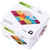 Children's Wooden Tangram & Domino Set with Peach Wood Sticks - Educational Building Block Toys