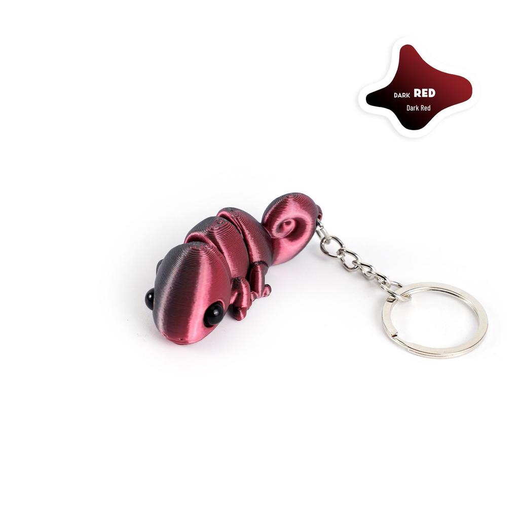 3D Multicolor Beweglicher Chamäleon Schlüsselanhänger Anhänger - Niedliches und Trendiges Accessoire