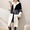 Autumn Winter Women Coat New Mink Velvet Thick Loose Sweater Collar Medium Long Knitted