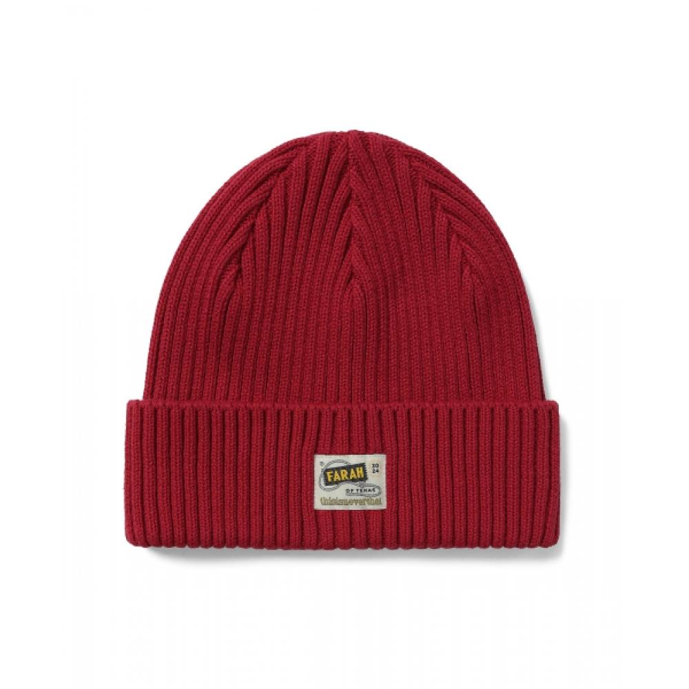 Thisisneverthat Tnt Farah Ribbed Beanie Cherry F