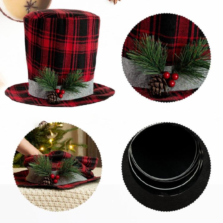 Classical Black or Red Christmas Tree Crowns Decoration Efficient Fabric Design Elevates Seasonal Celebration Style