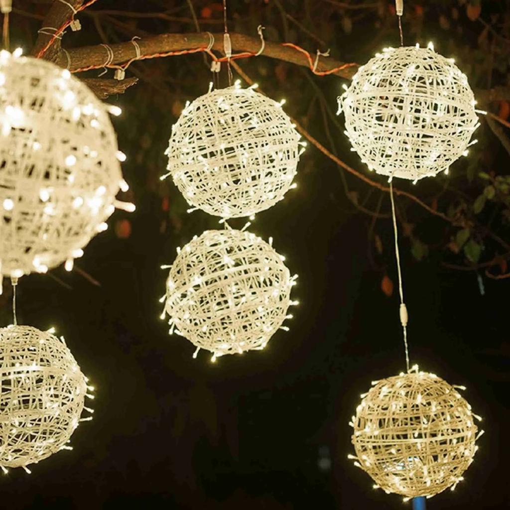 Solar Christmas Ball Lights For Tree Outdoor, Globes Lights,String Lights Outside For Window Garden Yard Porch Wedding Party Decorations