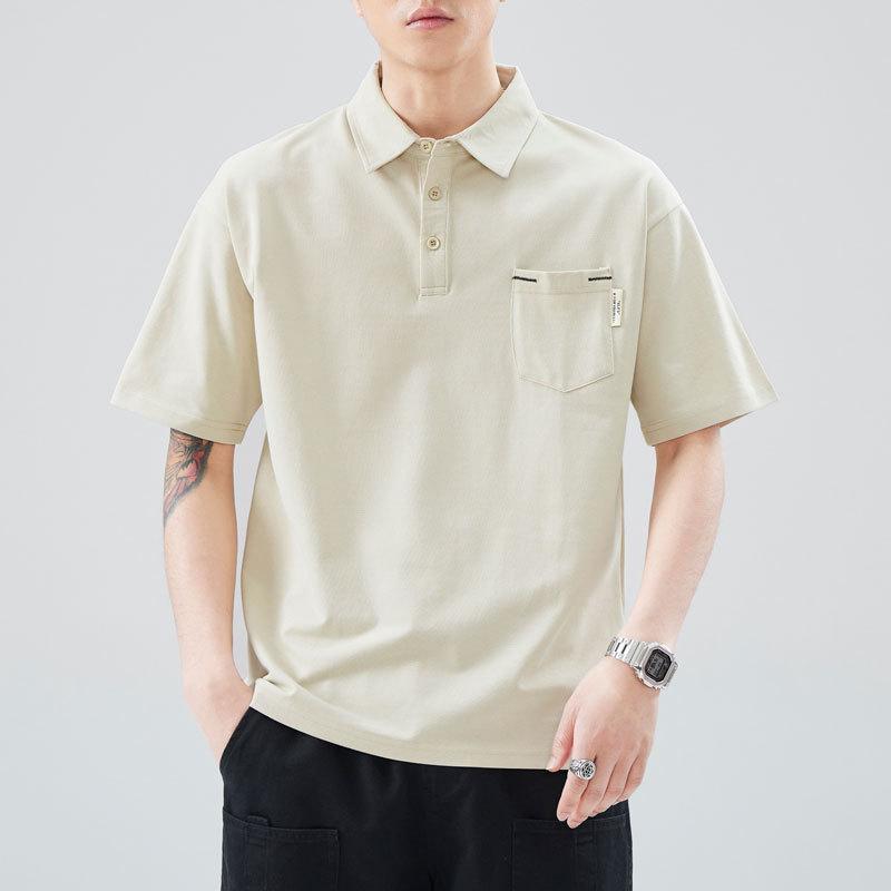 Men's Summer New Loose Short-sleeved POLO Shirt Men's Lapel Thin Short T-top