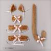Cat Ear Headband With Plush Bell Set Cosplay Accessory Anime Girl Costume Maid Tail Prop