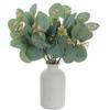 Artificial Eucalyptu Leaves Stems Eucalipto Branche Carrying Fruit Christmas Floral Bouquets Wedding Holiday Greenery Home Decor