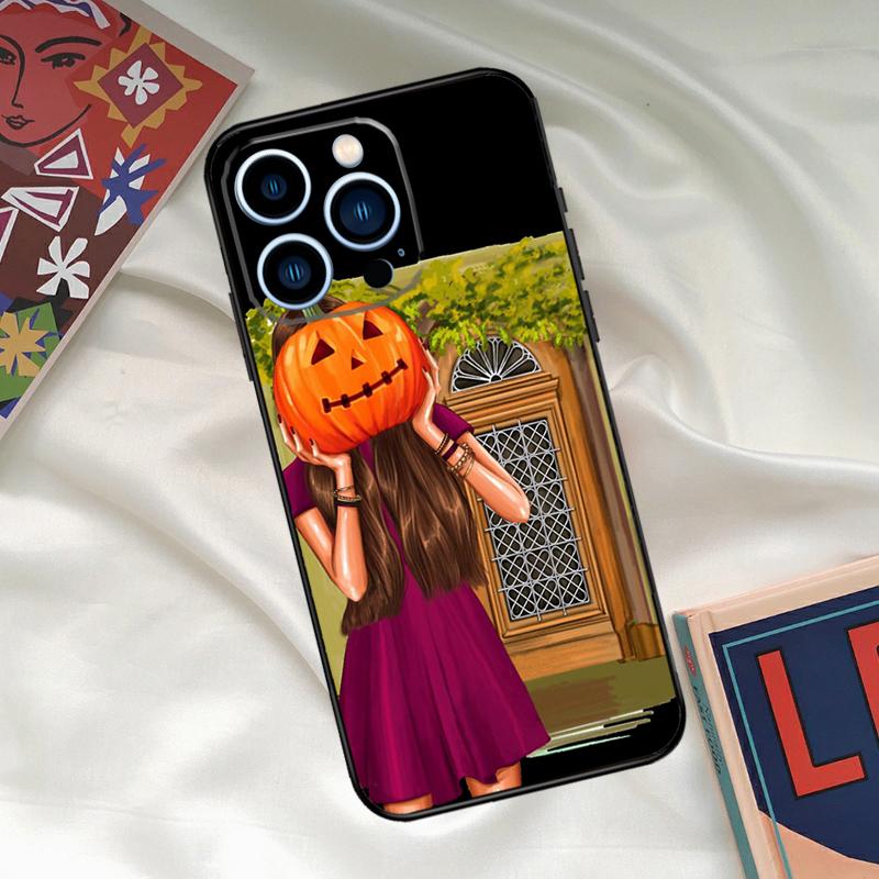 Fashion Girl Art Phone Case For iPhone 16 15 14 13 12 11 17 Pro Max 15 16 Plus 12 Mini 16e 17 Air Funda Cover