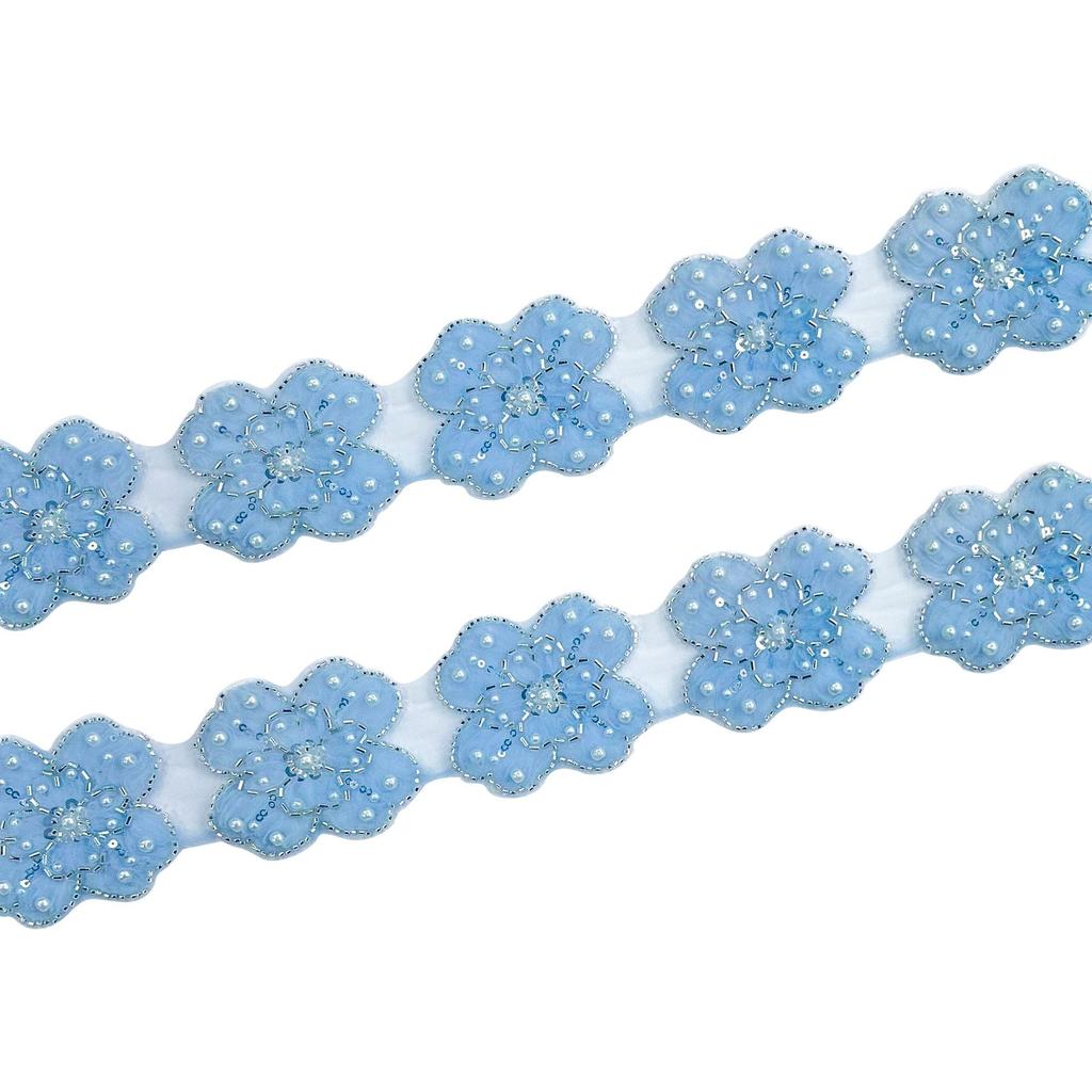 Exquisite Multi-Colored Bead Flower Lace Clothing Dress Wedding Dress Decoration Hair Accessories Lace Accessories
