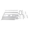 Rolling Double Rods Clothes Rack Space Saving Strong Load Bearing Stainless Steel Standing Garment Rack for Coats