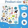 TecoKart® 20 Sheets Temporary Tattoo Stickers for Kids, Waterproof Spaceman and Astronaut Tattoos for Boys and Girls Fun Party Body Decoration