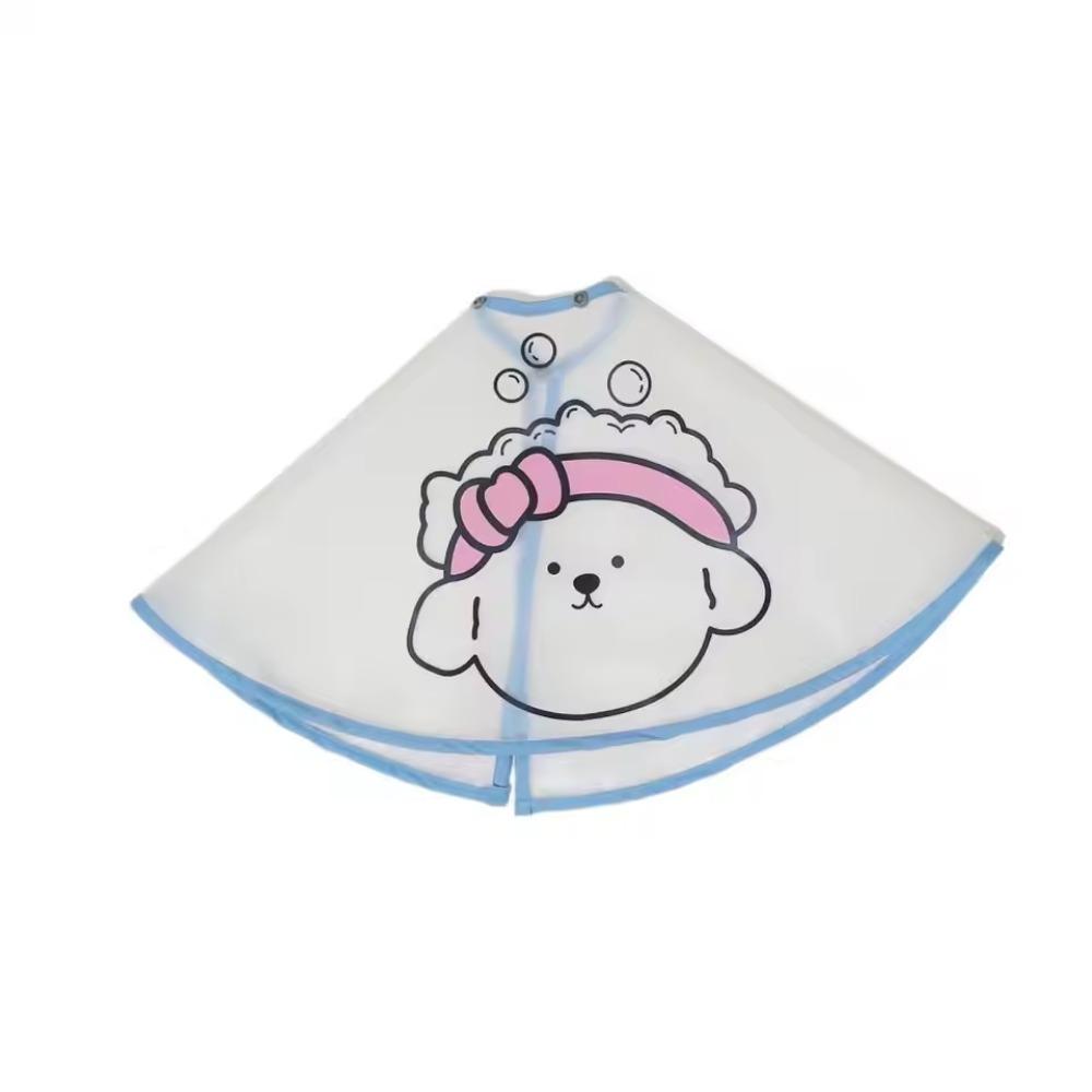 

Waterproof Pet Haircut Cape Cartoon Print Pets Clothes Cloak For Dogs Cats Tear Stain S небесно-голубой