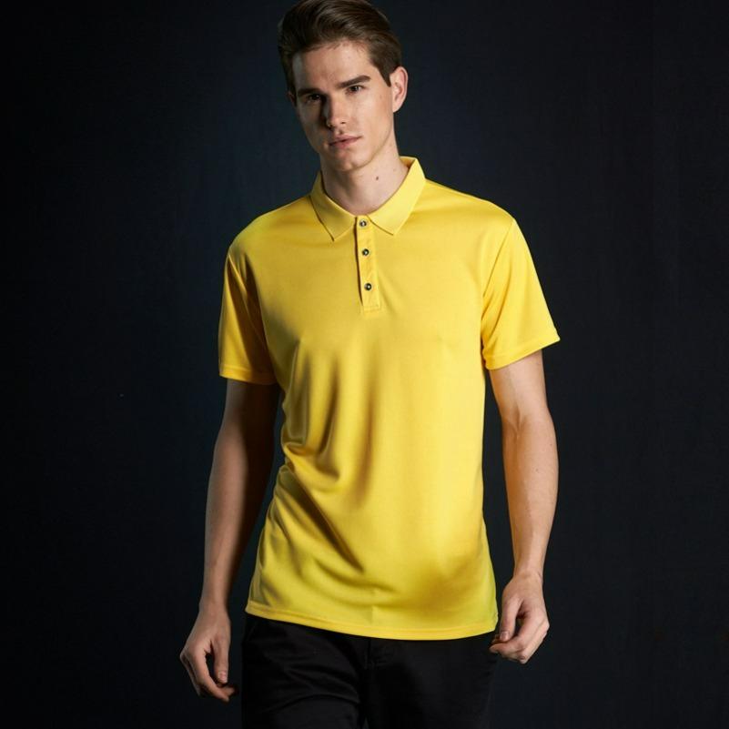 

Short-sleeved T-shirt Lapel Shirt Solid Color Sports Quick-drying Half-sleeved Polo Shirt Men s Clothing 4XL жовтий