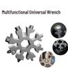 Colorful 18-in-1 Multifunctional Snowflake Wrench Hex Key Tool for Outdoor Carrying