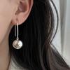 PANJBJ 925 Sterling Silver Bow Knot Earring for Women Texture Tassels Sweet Romantic Korean Jewelry Gift Dropshipping