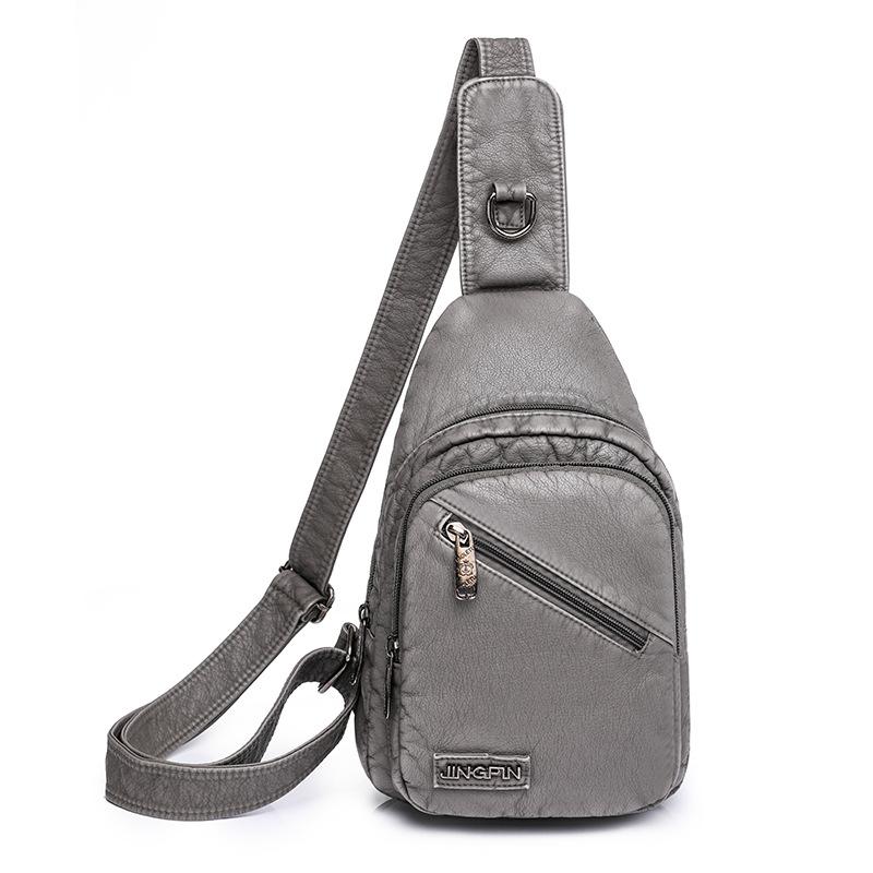 Nuova Borsa Petto da Donna alla Moda con Texture Borsa a Tracolla in Morbida Pelle Zaino Business Casual Borsa per Cellulare