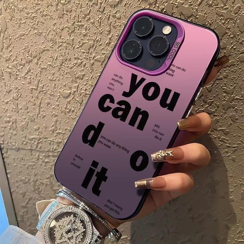 Personalized letters English applicable Apple 16Promax mobile phone case iPhone15Pro Europe and America 14Pro trend 17