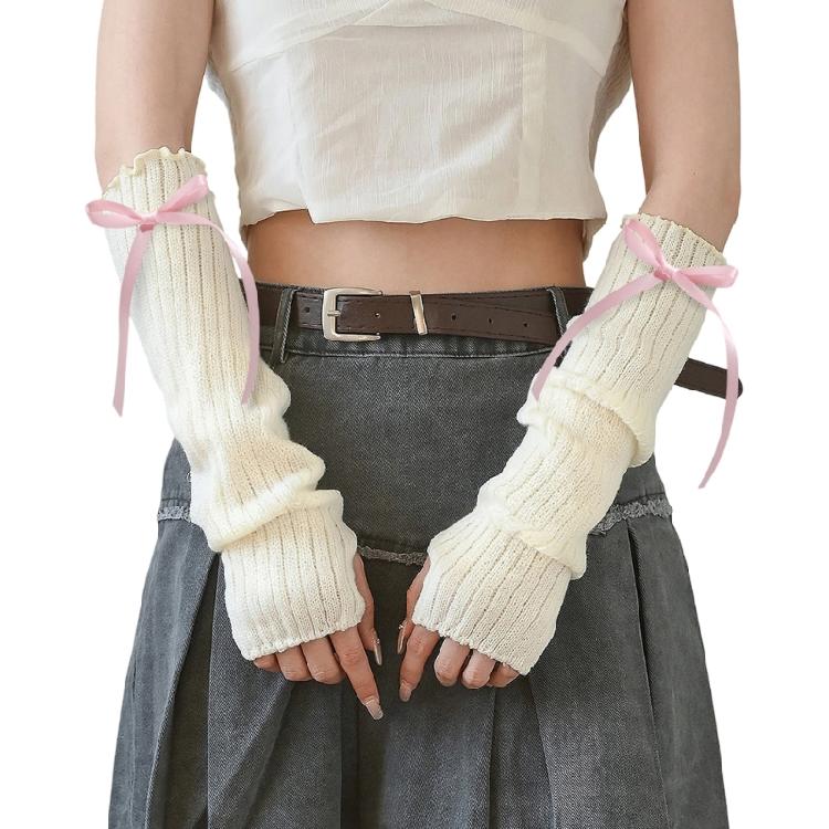 Breathable Long Arm Gloves 2000s Harajuku Oversleeve Lightweight Knitted For Casual Fashion