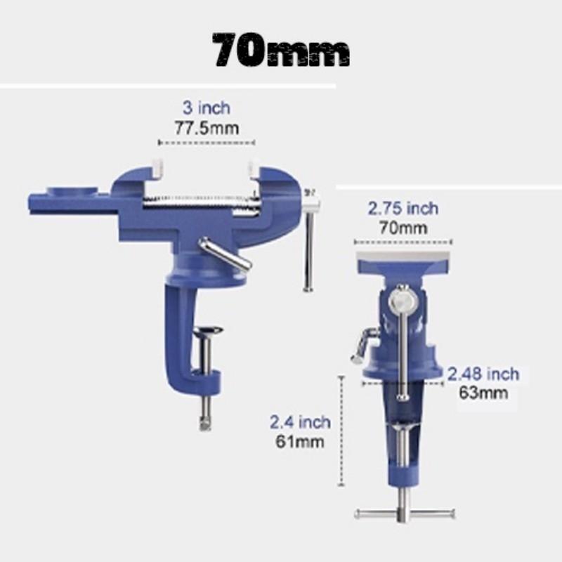 60mm 70mm 80mm Ragum Clamp Vice Swivel Base Table Vise Clamp Heavy Duty Woodworking Clamp Table Work Bench