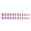 Powder Pink and Purple Charm: New European and American Style Autumn/Winter Whitening Press-On Nails