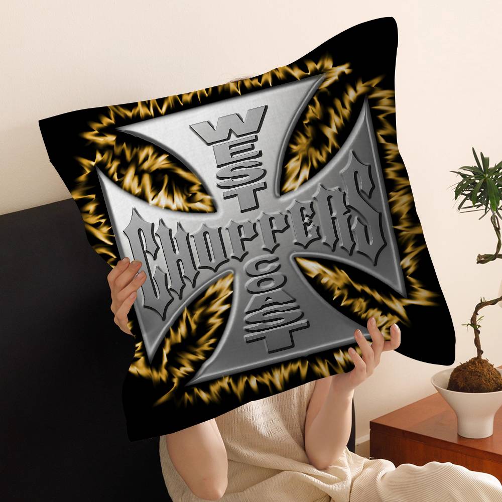 West C-Coast C-Choppers Cushion Cover Car Throw Pillow Case For Sofa Car Christmas Gift 40x40cm 45x45cm