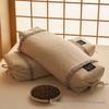 Bestselling Breathable Buckwheat Pillow: Adjustable Height, 100% Buckwheat Hull, Cotton Linen Cover, Floral Herbal Design.