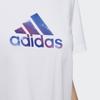 adidas Gradient Logo Print Sports Crew Neck Short Sleeve T-Shirt Women Tops White H09748