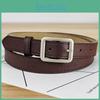 Womens Fashionable Simple Belt Metal Pin Buckle Outdoor Casual Waist Belt