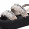 Flats Platform Women's Sandals Crystal Shoes Elegant Summer Woman Slippers 2025 Dress New Slides Sport Mujer Zapatos