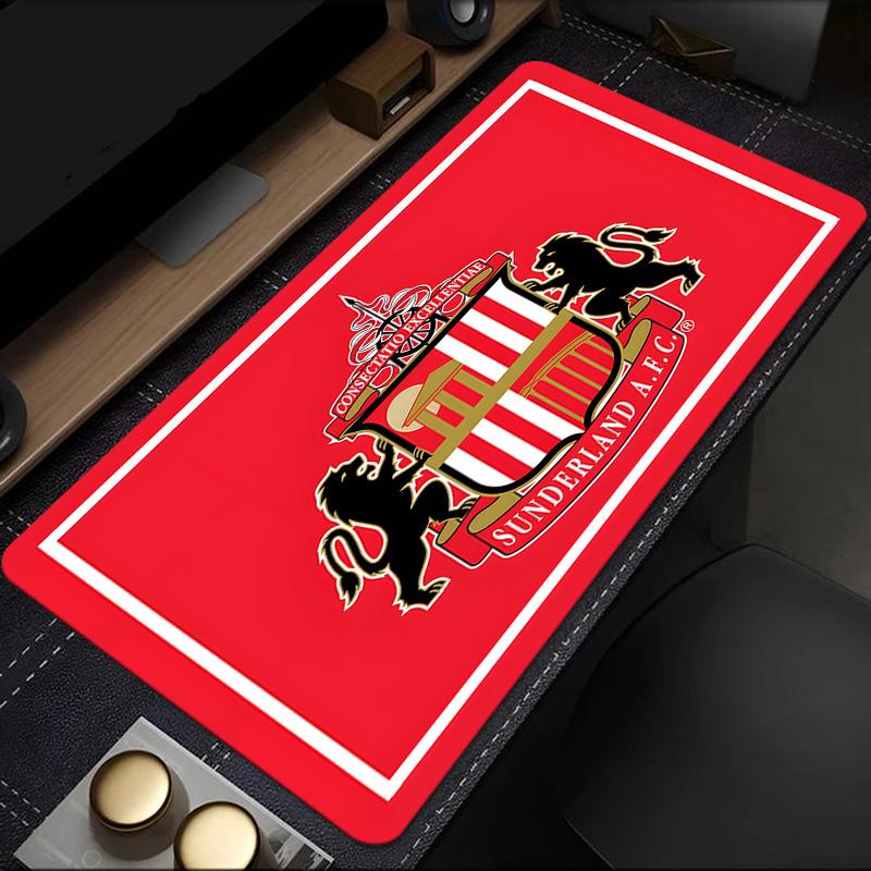 Tappetino per Mouse con Stemma di Sunderland, Base in Gomma, Tappetino per Mouse per Giocatori e Uso Ufficio, Scrivania da Gioco, Tappetino Facile da Pulire Regali di Natale per Fan