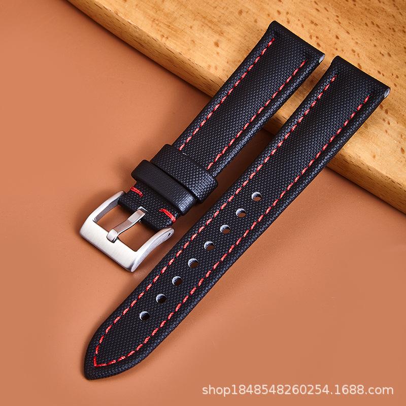 Nylon Sticker Leather Strap Suitable 19/21/23 Mm Smart Strap Bracelet Soft Strap