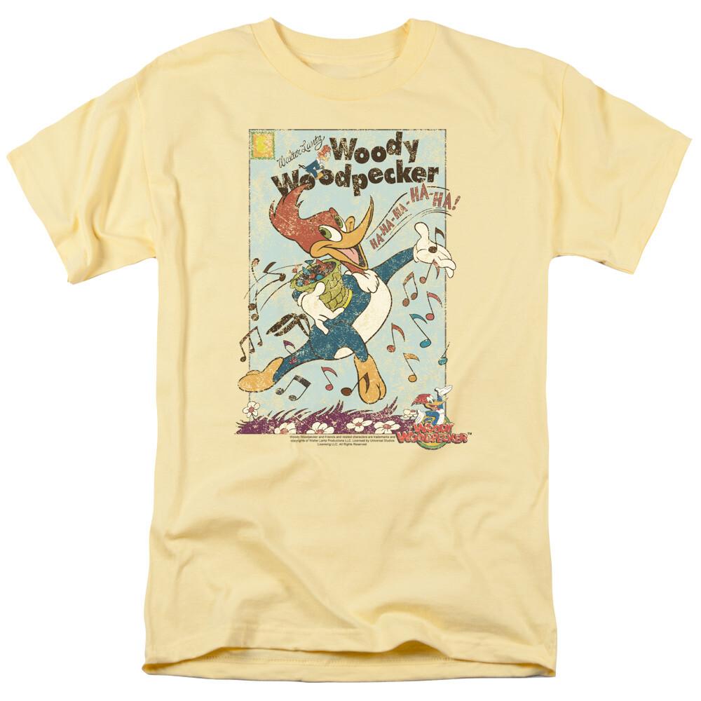 Woody Woodpecker Vintage Woody T Shirt Mens Licensed Cartoon Merchandise Banana XXL