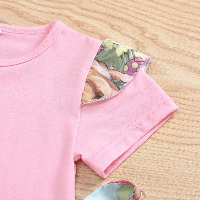 Dívčí králík s potiskem na velikonoční šaty s potiskem 2ks