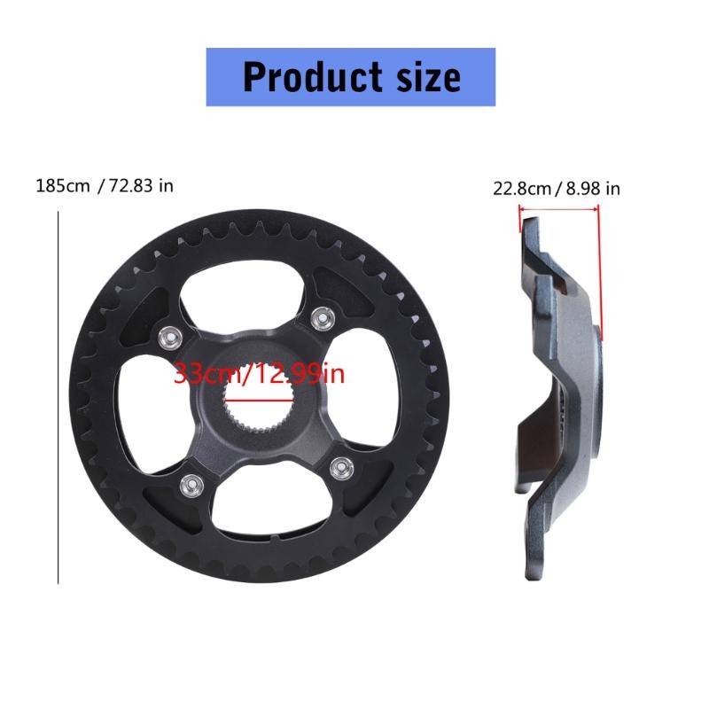 Middle Motor Chain Wheel Chainring 42T Sprocket Aluminum Alloy Chainring Electric Bicycles Chainwheel with Cover Enduring