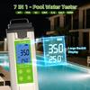 7 in 1 TDS ORP Salt Temperature Meter Digital Meter Water Quality Tester for Hydroponic Meter Portable