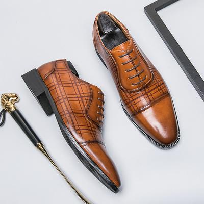 Scarpe Formale in Pelle da Uomo alla Moda Scarpe da Festa Casual Lusso Britannico Carriera Lavoro Scarpe Derby Moda Scarpe da Sposo Abito da Sera