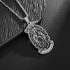 Exquisite Stainless Steel Personalized Celtic Wolf Head Pendant Necklace Men's Simple Jewelry Accessories